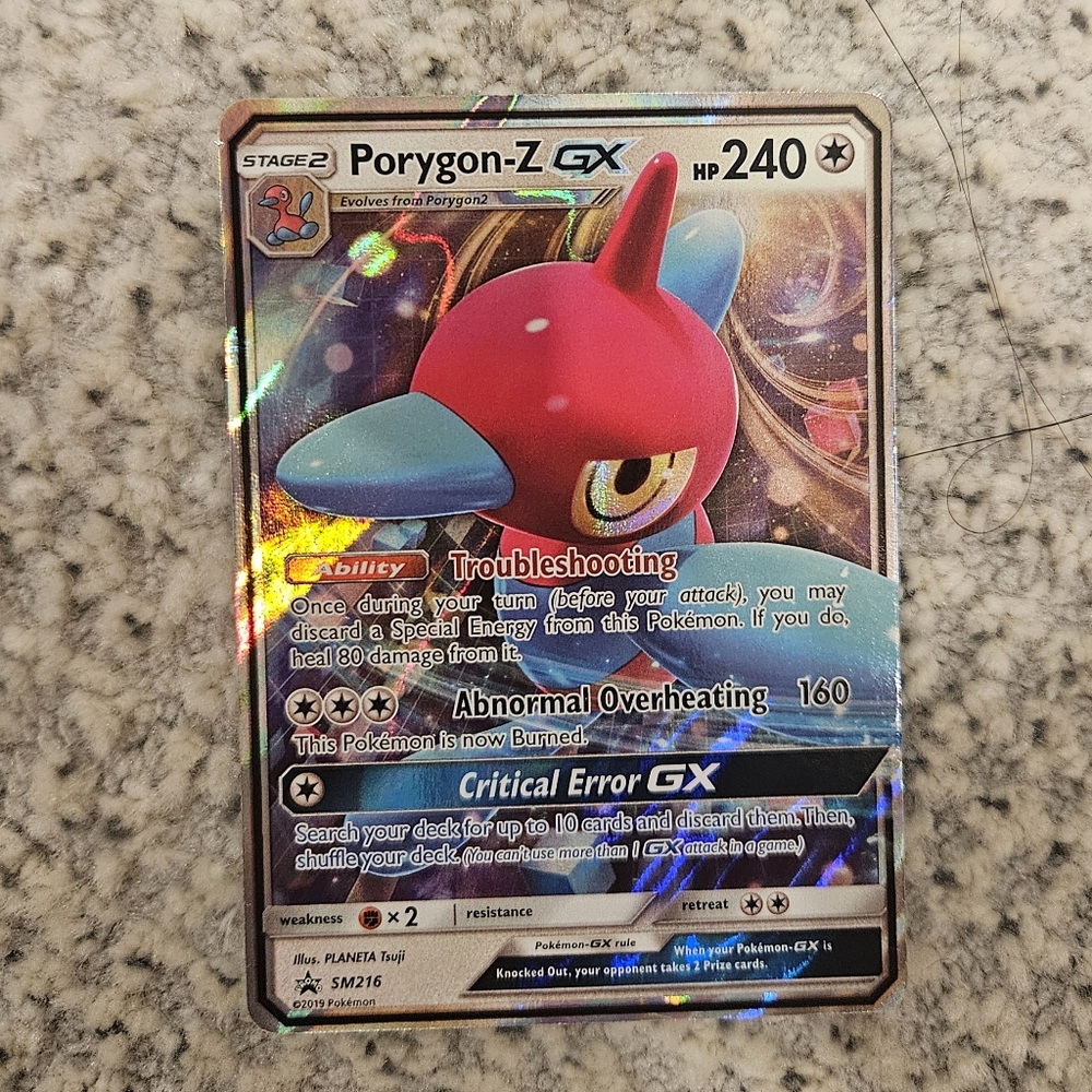 POKEMON TCG Card Porygon-Z GX Sun & Moon Promo Black Star SM216